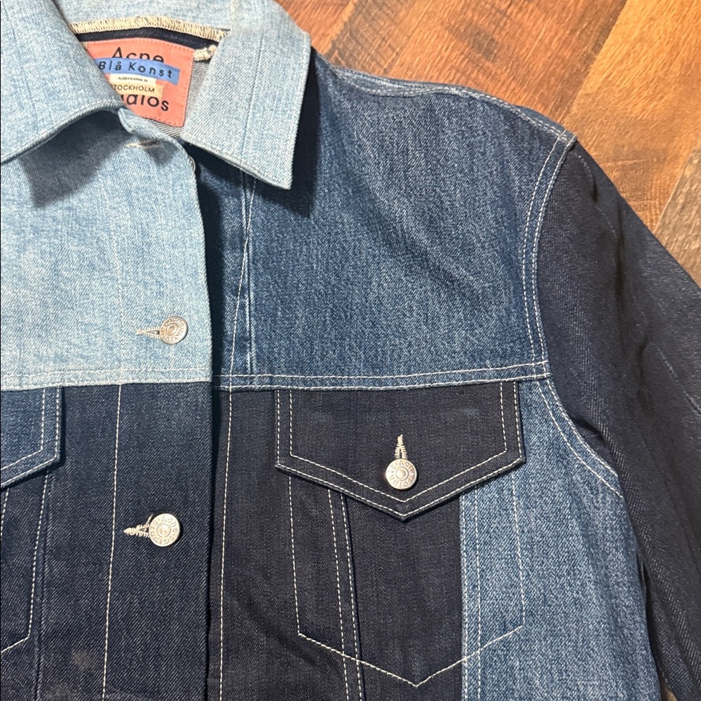 Acne Studios Bla Konst Patchwork Denim Jacket, Ge… - image 7